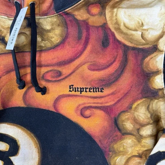 Supreme Martin Wong 8 Ball Hooded Sweatshirt Multi (FW19SW51) Men's Size Large L - Picture 6 of 14
